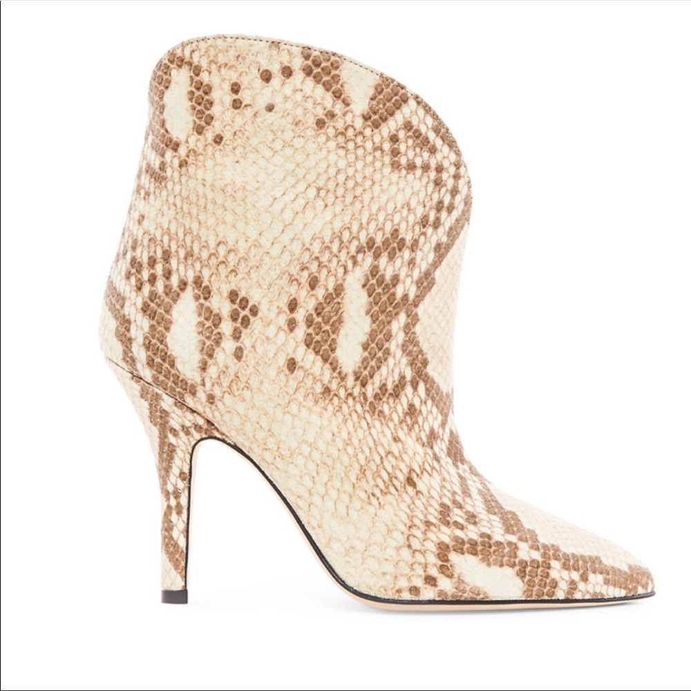 Paris Texas Python-Embossed Leather Ankle Boots 6 - image 1